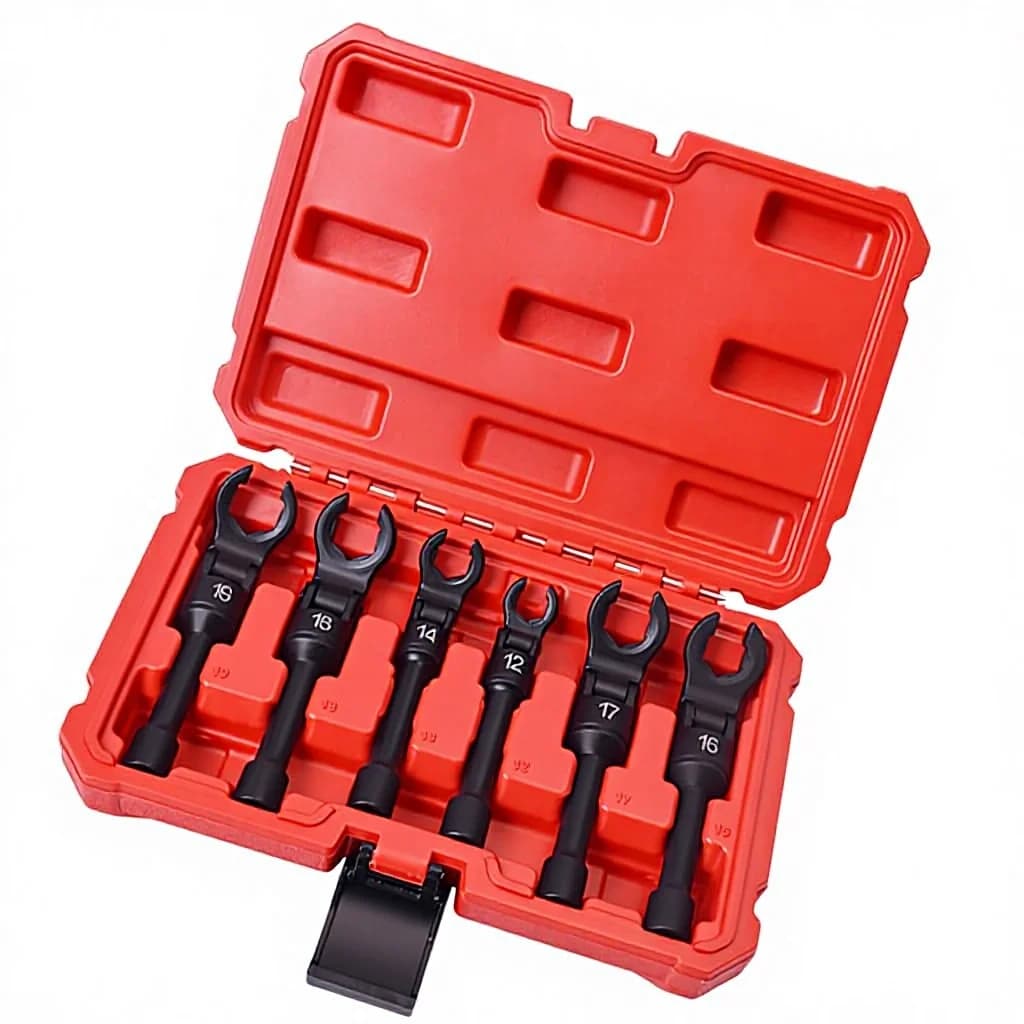 Rotatable Open Tubing Ratchet Wrench Plum Wrench Universal 3/8-Inch Drives Crowfoot Nut Wrench Tool 12mm-19mm