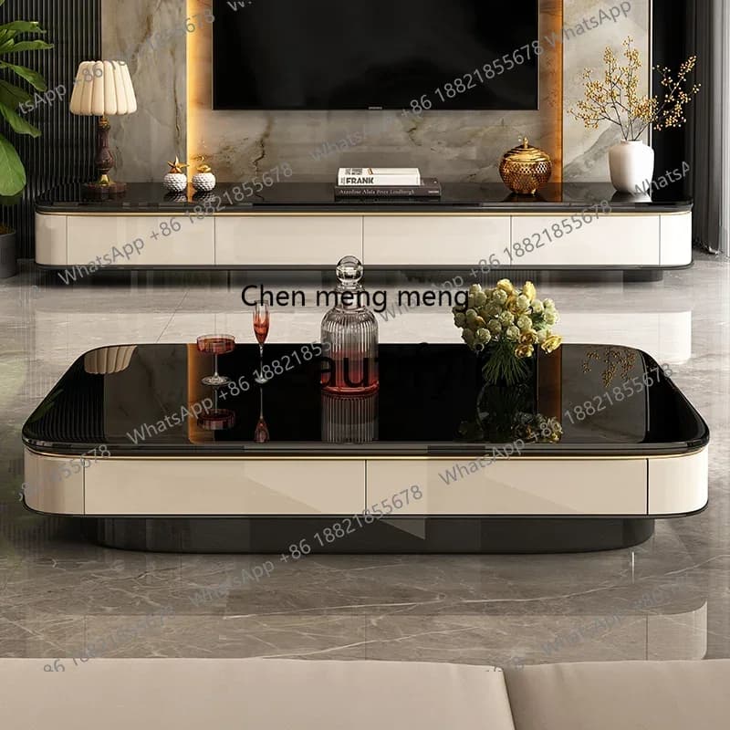 2003Light luxury TV cabinet, living room storage locker integrated floor high-end coffee table TV cabinet