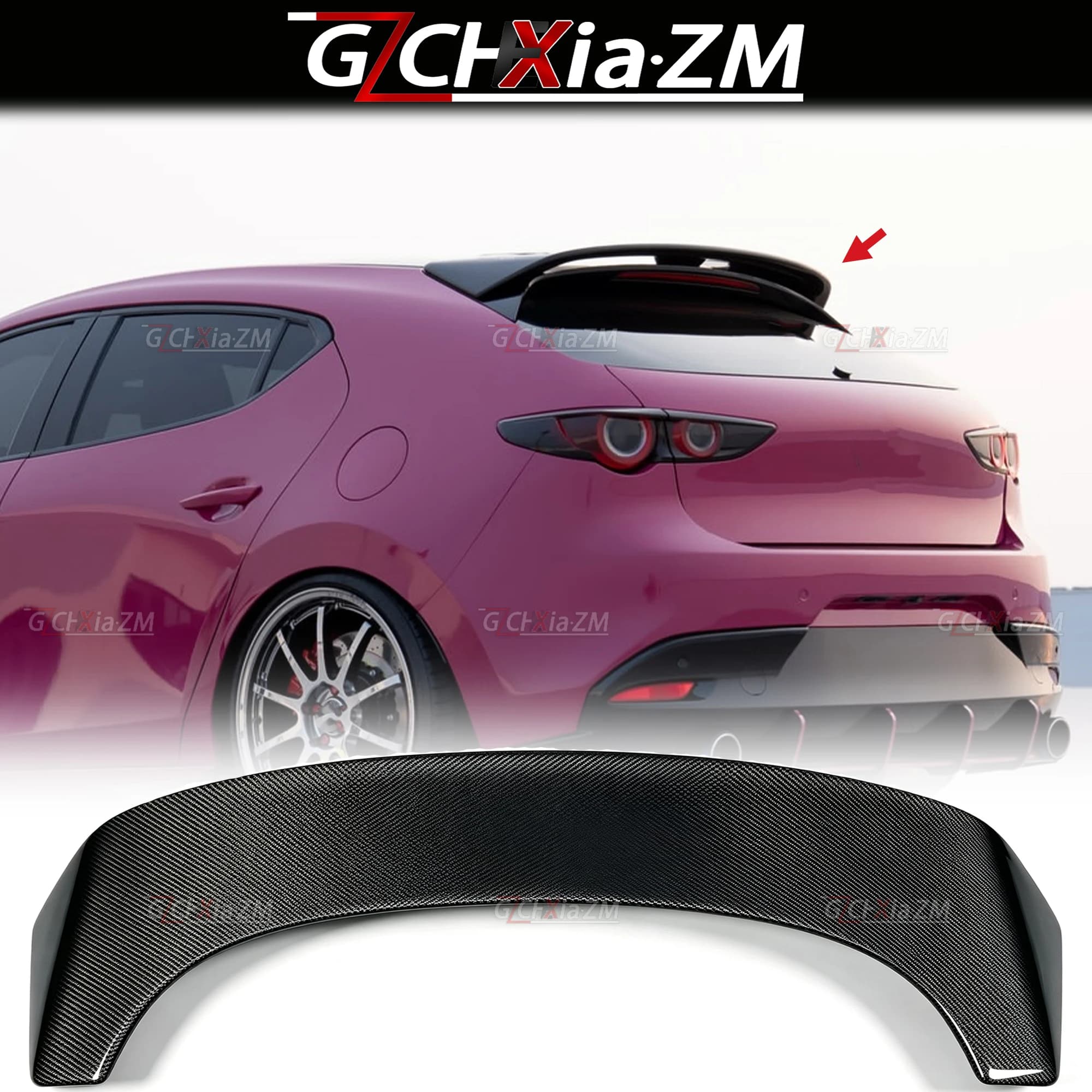 For Mazda 3 Axela Hatchback 2020-2026 High Quality ABS Material Rear Spoiler Diffuser Kit Aerodynamic Rear Wing Accessories