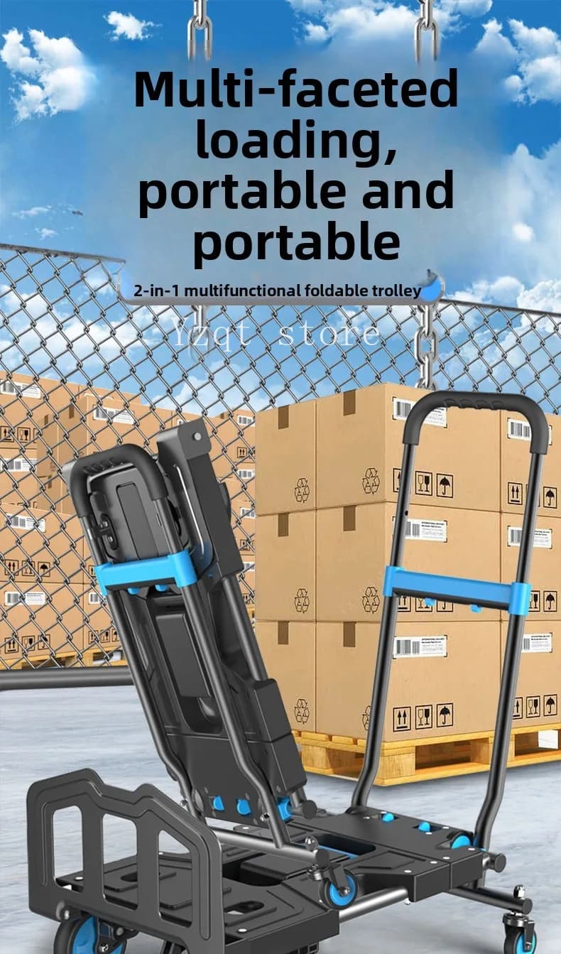 Trolley, outdoor camping cart, supermarket replenishment, portable folding cart, camping cart, shopping cart