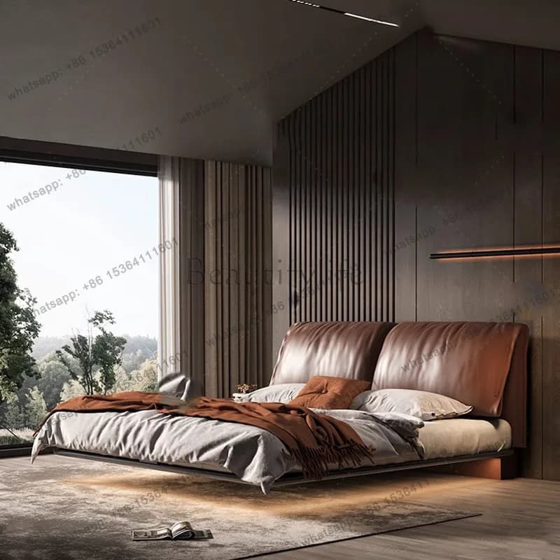 FG Safe Leather Massage Bed Double Queen Baby Modern Single Massage Bed Floor Massage Human Dog Letto Matrimoniale Unique Furnit