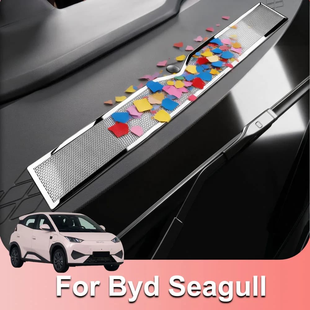 Fit For New BYD Seagull 2026 2027 Instrument Panel Air Outlet Protective Cover Car Accessorie Stainless Steel Dust Cover