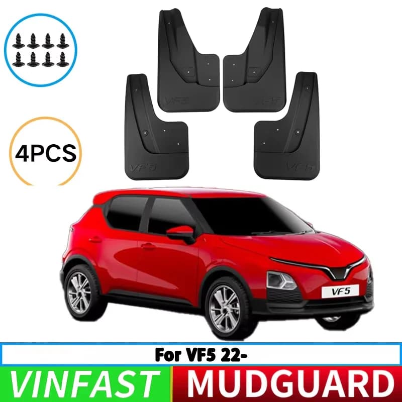 For VinFast VF 5 2022-2025 car tire fender splash guard front and rear wheel fender auto parts 4pcs