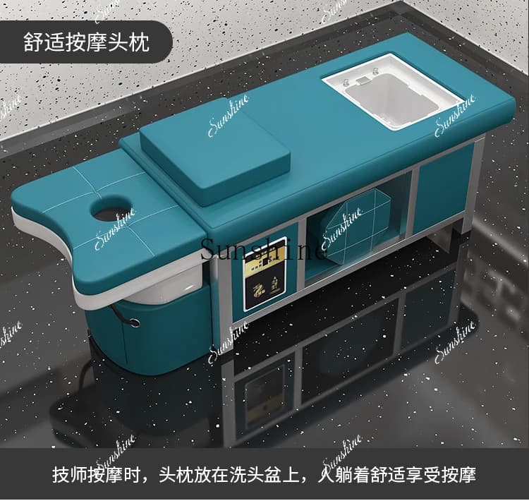 Beauty salon special shampoo massage water circulation fumigation massage physiotherapy bed FT