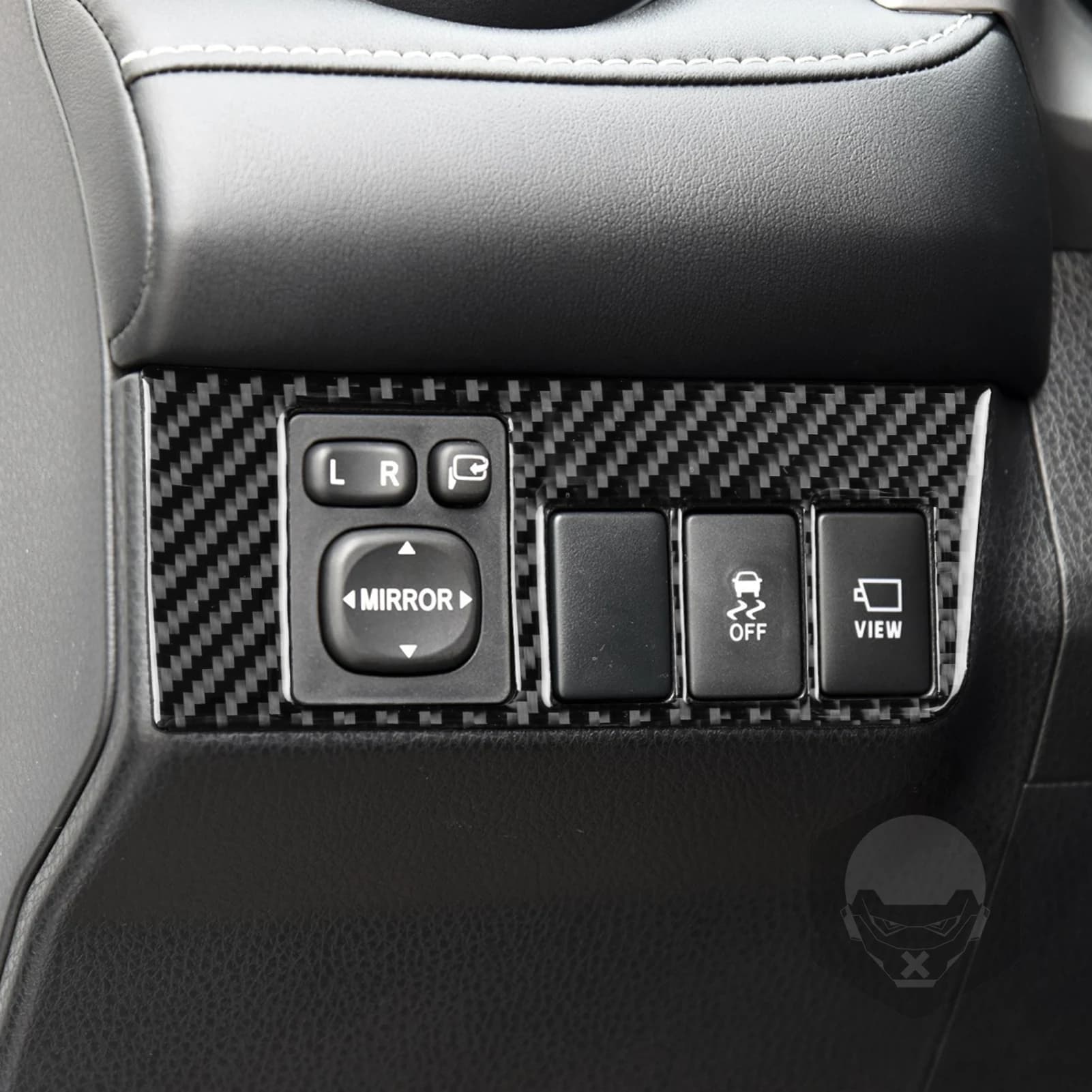 For Toyota RAV4 2016-2017 Carbon Fiber Rearview mirror adjustment switch panel Car Accessories Interior Decorative Stickers