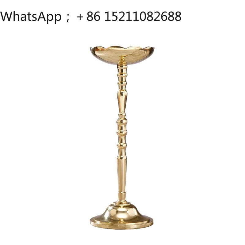 LLY Buddhist Hall Brass Crystal Candle Light Candle Holder Lotus Frame Ghee Lamp Holder Buddhist Accessories Ornament