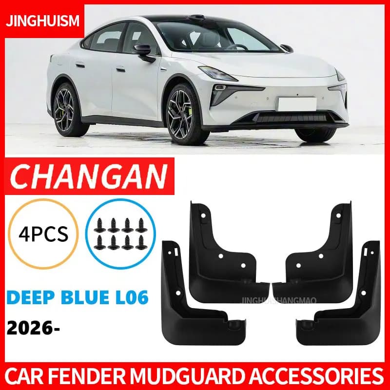 Car Mud Flaps ABS Mudguards Cars Exterior Modification Black Splash Guards Tire For Changan Deep Blue L06 2026 Protection