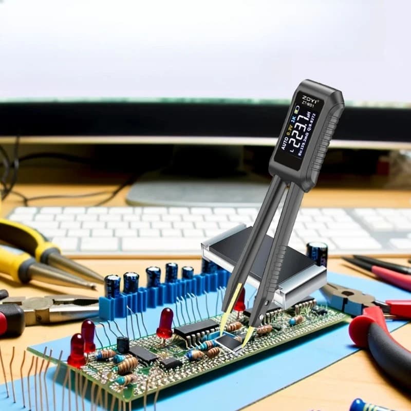 ZT-MD1 Digital Smart Tweezer LCR SMD ESR Tester Resistance Capacitance Inductance Continuity Diode Test Measurement Tools