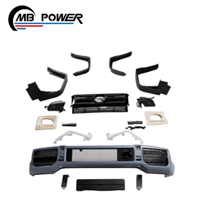 Factory hot sales G Wagon W463 G500 G63 G550 A Style Body Kit G CLASS W463 Front Bumper Side Mirror Head Cover Front Grille Over