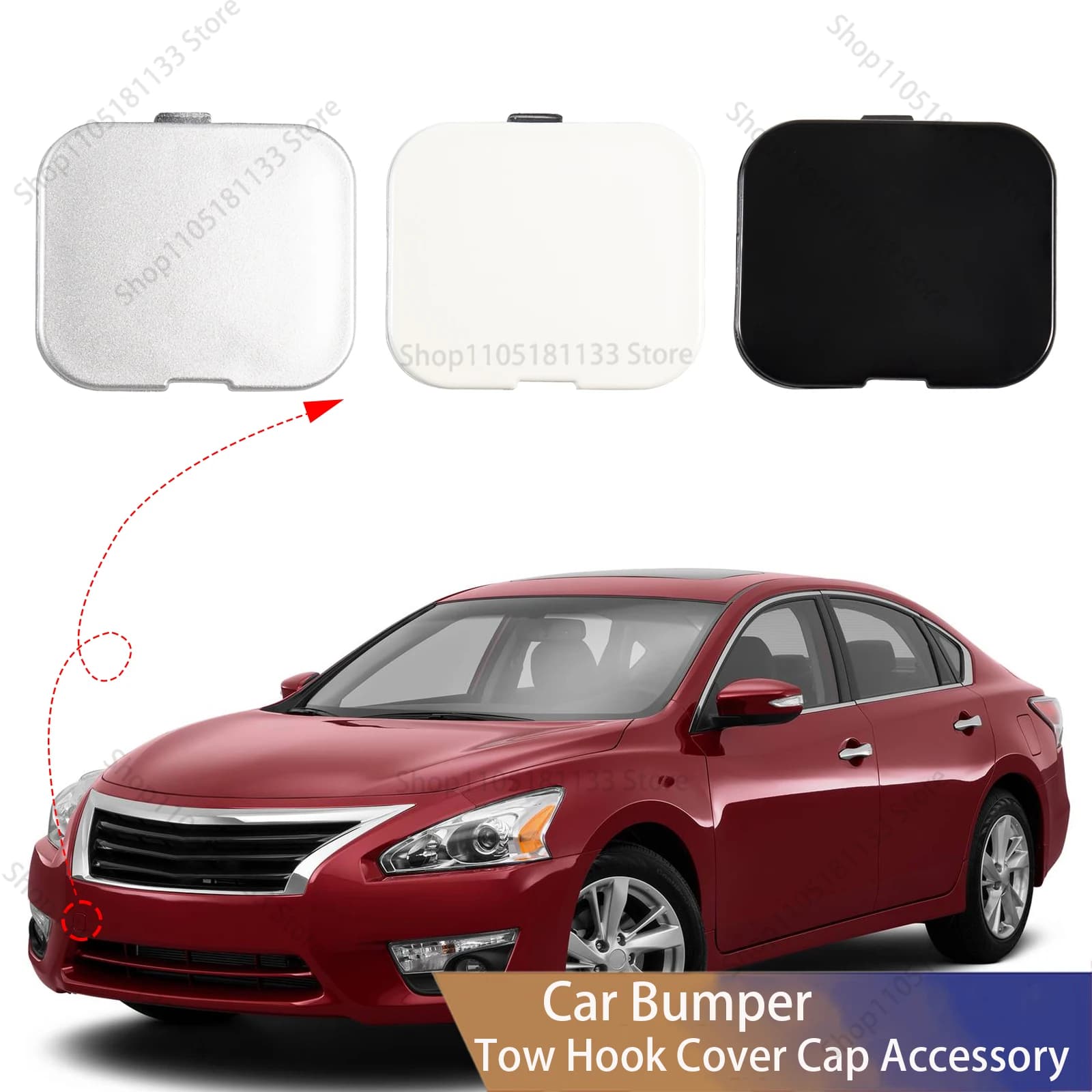 For Nissan Altima 2013-2015 Front Bumper Tow Hook Cover 622A03TA0A OE Replacement Premium Quality Direct Fit Installation
