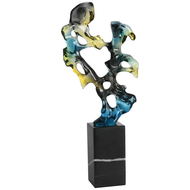 &c Office Art Ornaments Irregular Resin Crafts Home Living Room Tea Table Decor Creative Ocean Style Coral Reef Desktop