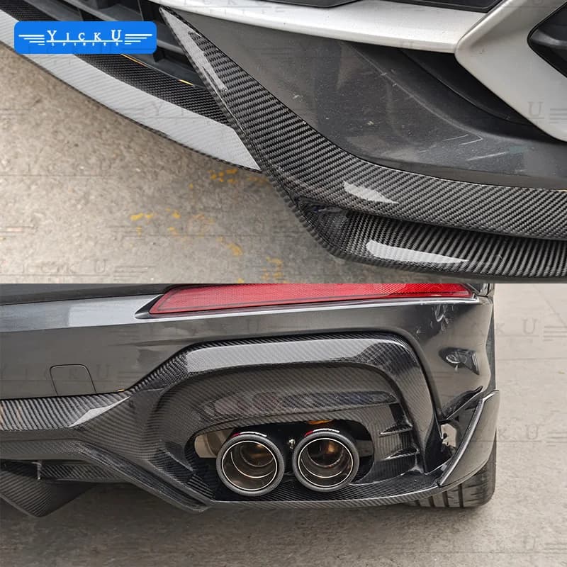 100% Carbon Fiber Body Kit Front Shovel Side Skirt Rear Diffuser Spoiler Top Wing 2019-2024 Suitable forAu di Q3 Conversion Kits