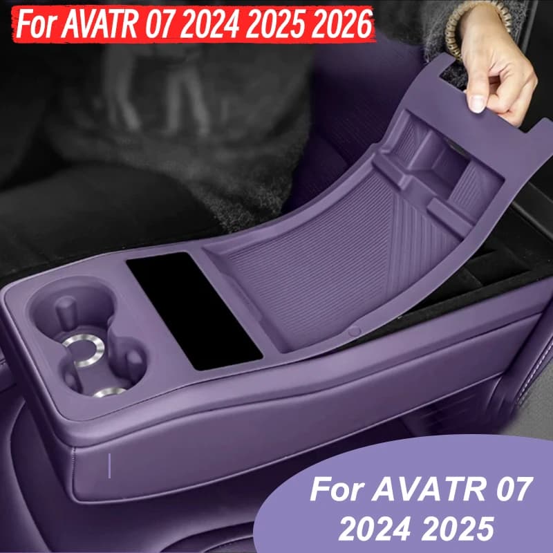 For AVATR 07 2024 2025 2026 Rear Armrest Storage Box Water Cup Protective Pad Interior Accessories