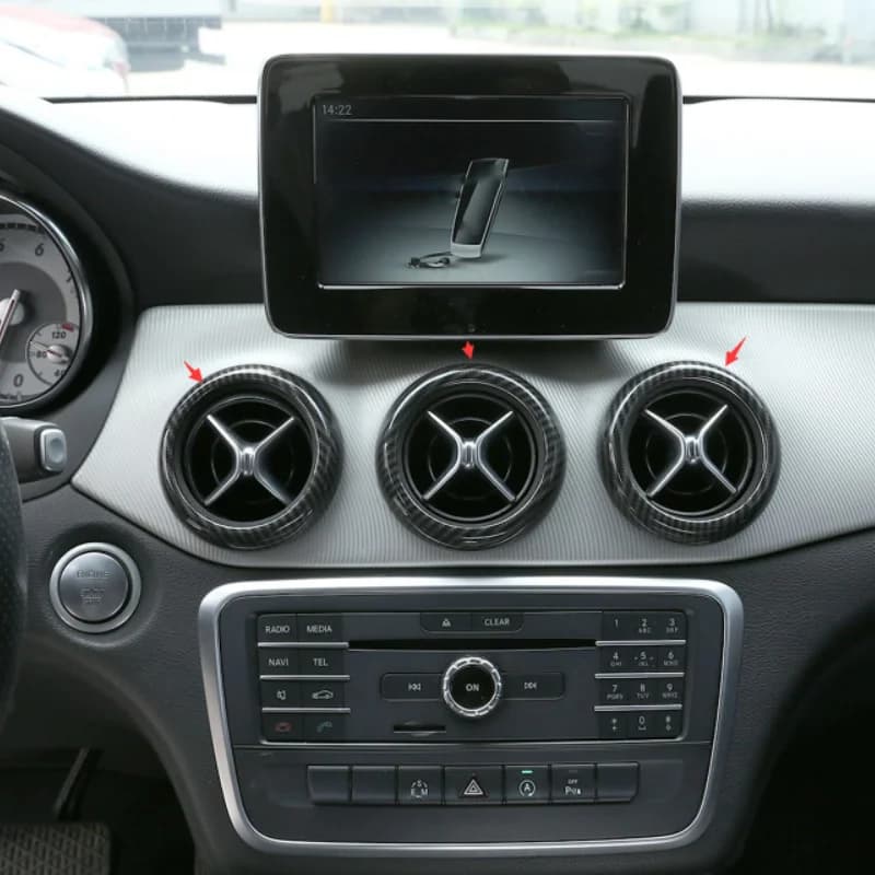 Car front dashboard front side air outlet/Air outlet decorative decal Chrome ABS For Mercedes-Benz CLA 2020 -2023 car styling