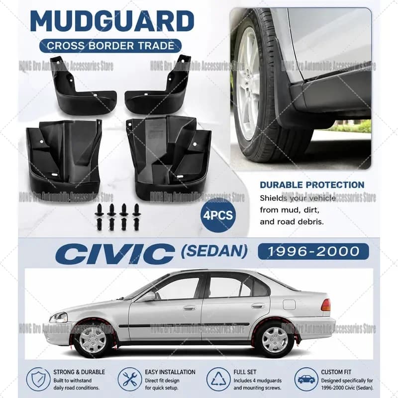 For 1996-2000 Honda Civic Front Fender Replacement Auto Body Panel Car Exterior Accessories Wholesale