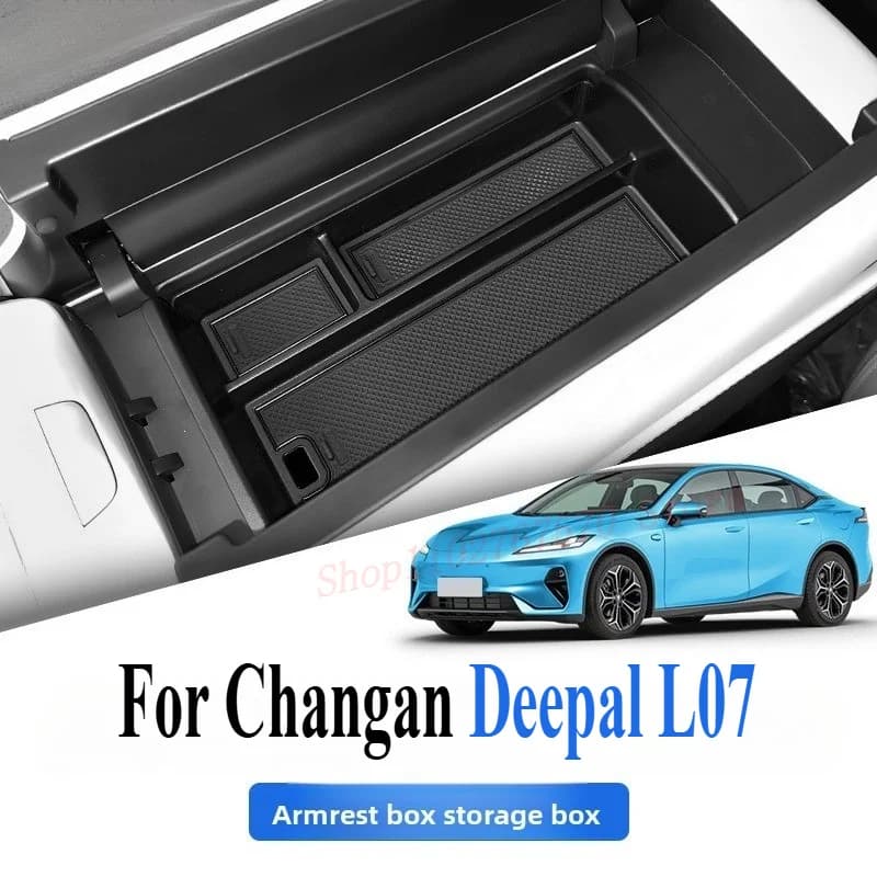 ABS Center Console Organizer For Changan Deepal L07 Lower Layer Armrest Storage Box Car Interior Accessories