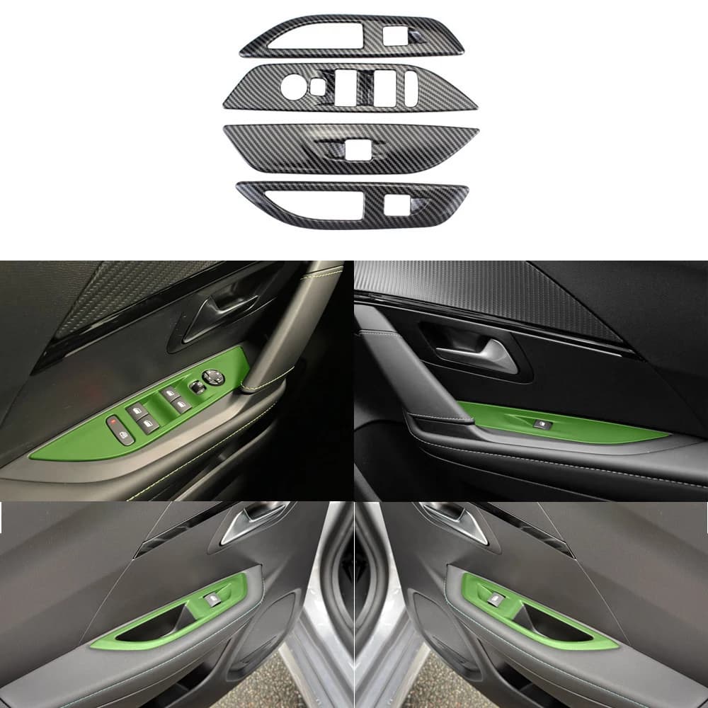 Decorative strip for Peugeot 208 glass lifting switch 2020-2025