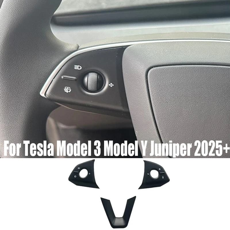 For Tesla Model 3 Highland Model Y Juniper 2025 Steering Wheel Button Sticker Protective Cover Patch Interior Car Accessories