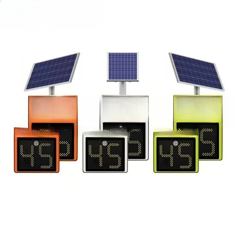 FCC Speed Meter Traffic Radar Speed Limit Sign Solar Radar Sensing
