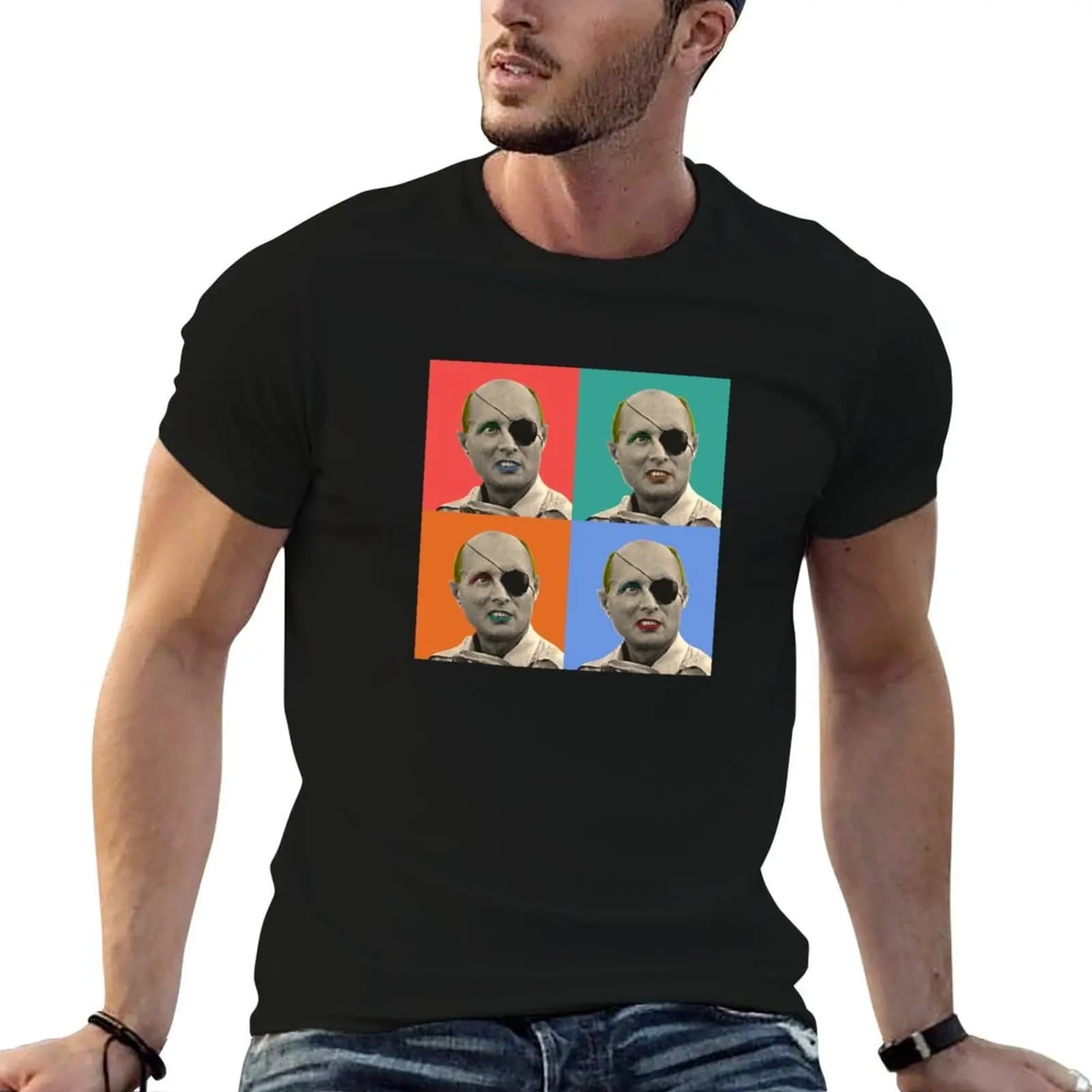 Moshe Dayan T-Shirt anime figures anime shirt mens plain t shirts