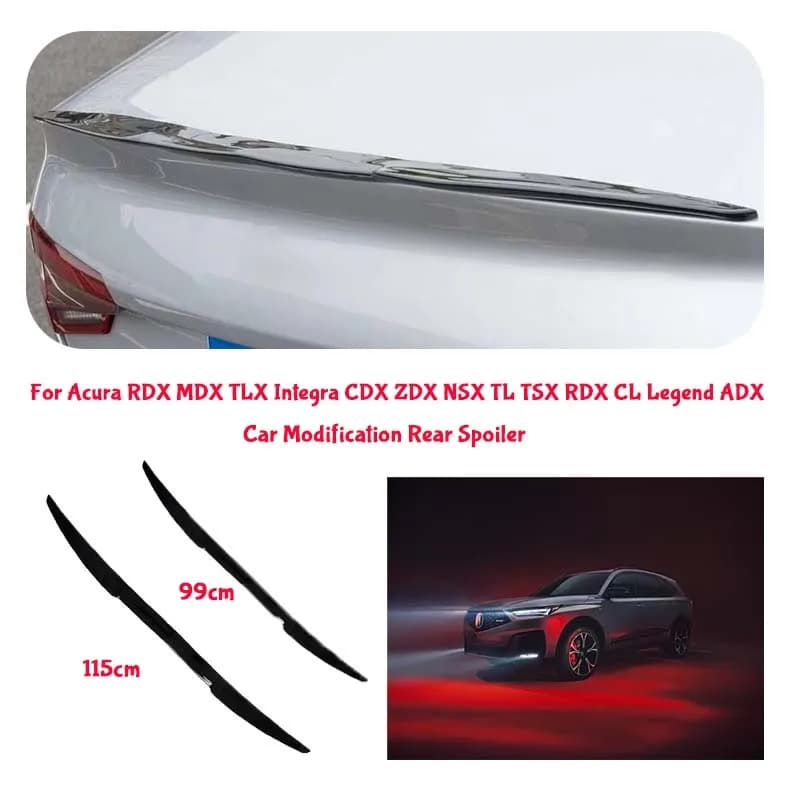 For Acura PVC Material Car Special Tail Wing Punch-Free Integrated Paste Auto Spoiler car wing