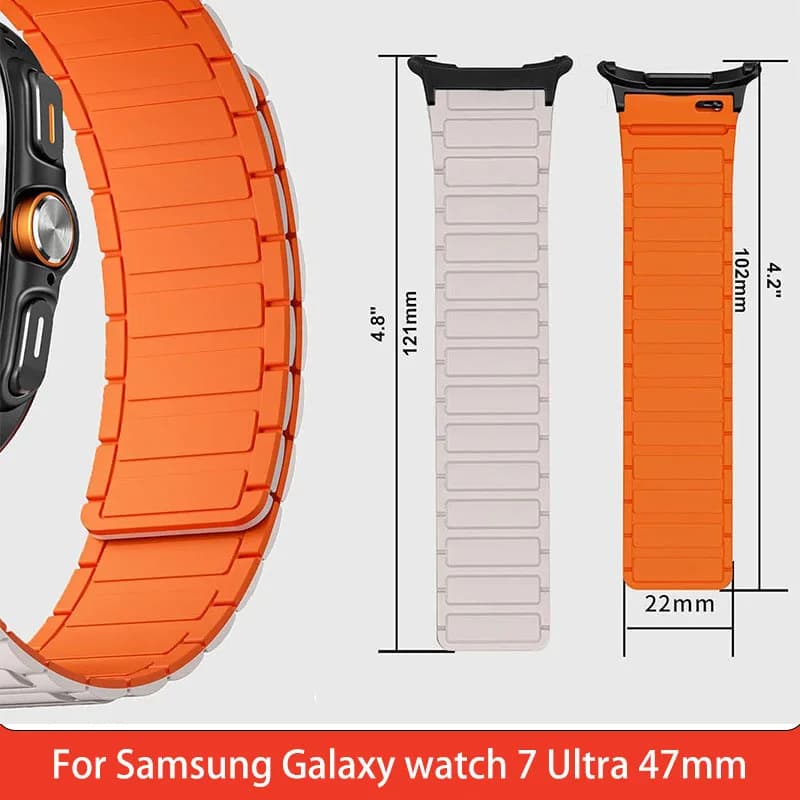Fashionable style Magnetic Watch Straps for Samsung Galaxy watch 7 Ultra 47mm silicone watch band watch 7Ultra Wristband Strap