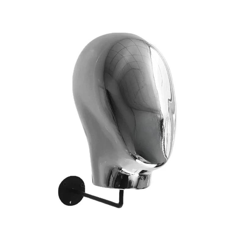 Wall Mounted Mannequin Head Decorative Metal Vintage Style Holder Hat Holder Rack Storage Wigs Show Display Stand
