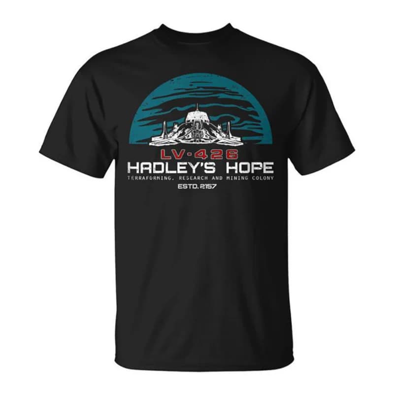 Hadley's Hope 0412 Retro Sci-Fi Alien Gift T-Shirt Weyland LV-426 Horror movie Xenomorph printed Graphic clothes All size tops