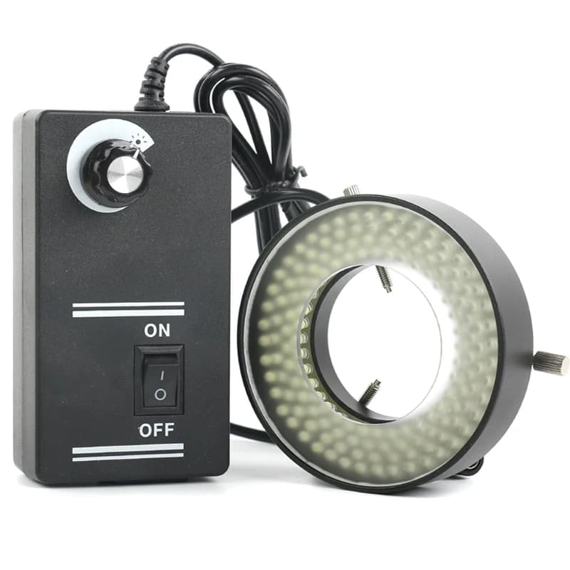 Aluminum Alloy 152 288pcs LED Ring Light Microscope Illumination Lamp Working Diameter 64mm 6500K For Video Digital Microscope