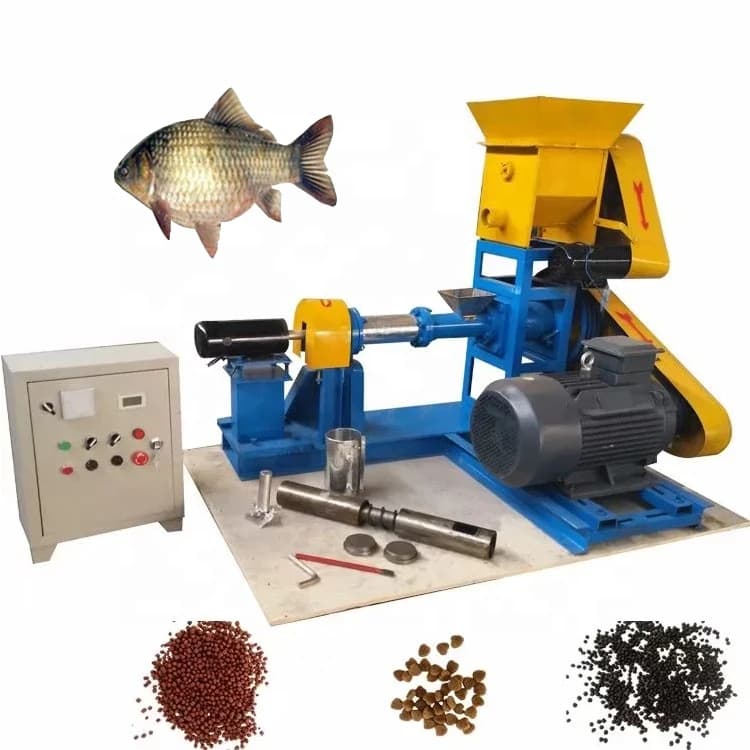 High Productivity  40-2000kg/h Capacity New Fish Feed Pellet Machine to Make Floating Fish Extruded Food for Fish Farm