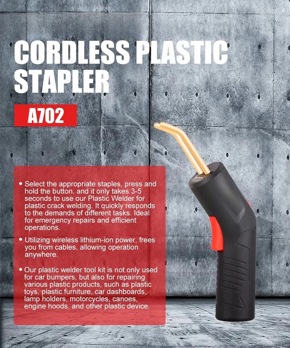 A702 Plastic Welding Machine Hot Stapler Plastic Repair Kit Plastic Stapler Welding Gun Used for Repair of Car Bumpers