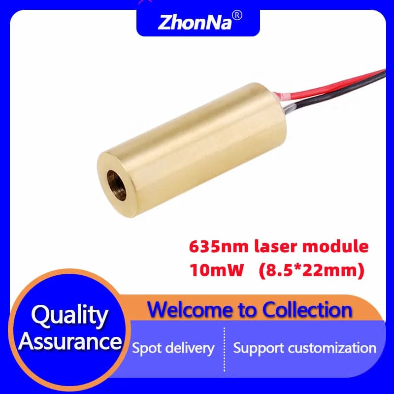 Laser Module,635nm  Red  Single Point Optical Locator & Aiming, Glass Lens for Clearer Light Spots, Compact & Precision Desi
