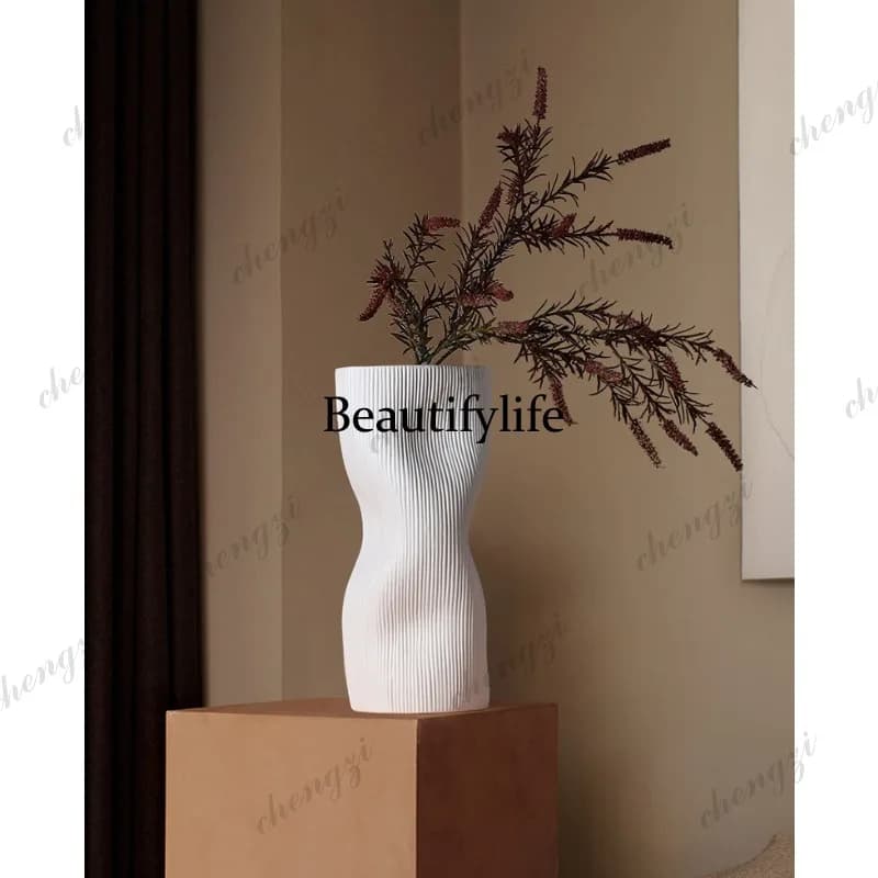 Klein blue ceramic vase ornament, home soft decoration model room decoration