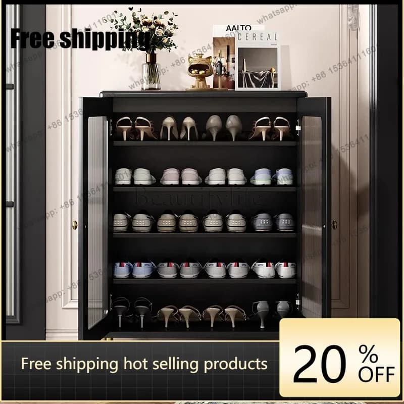 LJY Minimalist Italian Display Shoe Cabinet Modern Nordic Luxury Designer Shoe Shelf College Dorm Essentials Zapatero Home Furni
