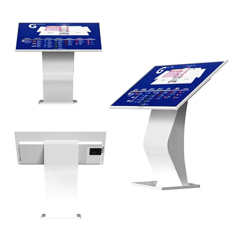 HUSHIDA Smart Touch Screen LCD Advertising Interactive Floor Stand Digital Signage Kiosk Display Horizontal For Wayfinding