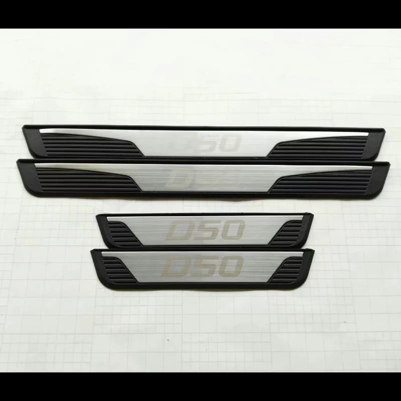 For Senova D50 Beijing U5 2027 2026 2025 2024-2018 Stainless Steel Door Sill Plate Plastic Black Interior Styling 3D Accessories
