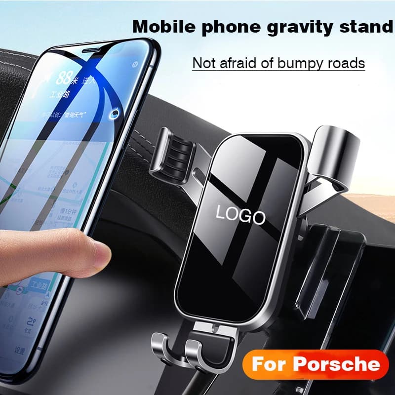 For Porsche Cayenne Macan Panamera 718 911 car Special Mobile Phone Holder Fixed Stand Special Stand Base interior modification