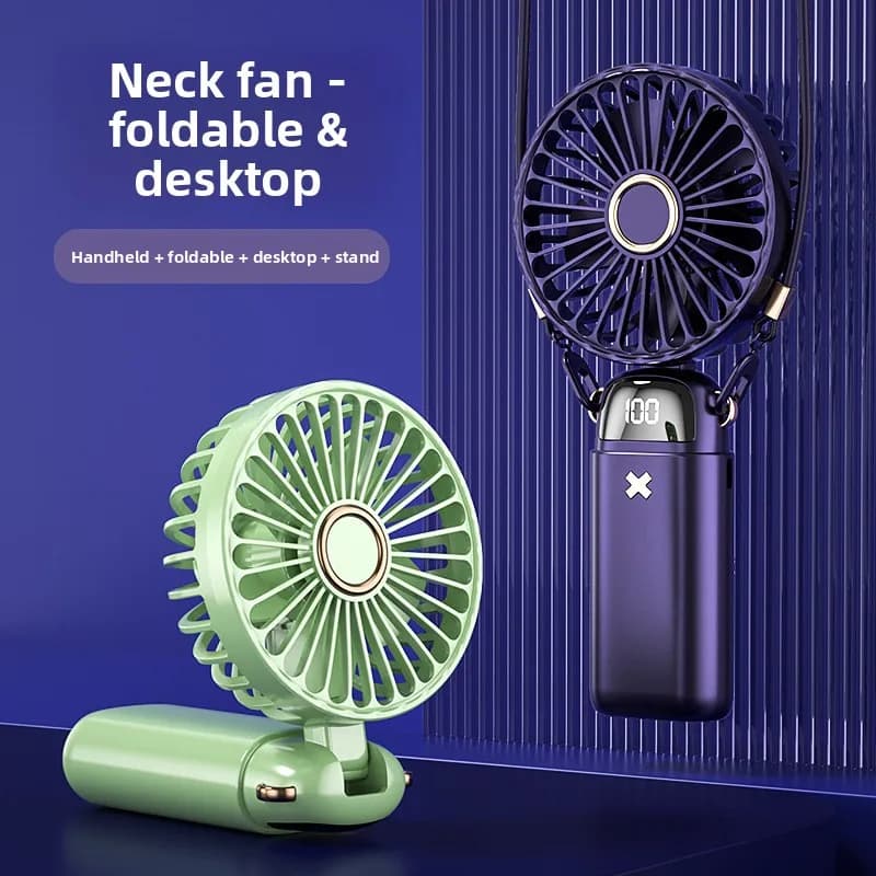 Handheld digital fan USB charging student outdoor portable desktop aromatherapy fan