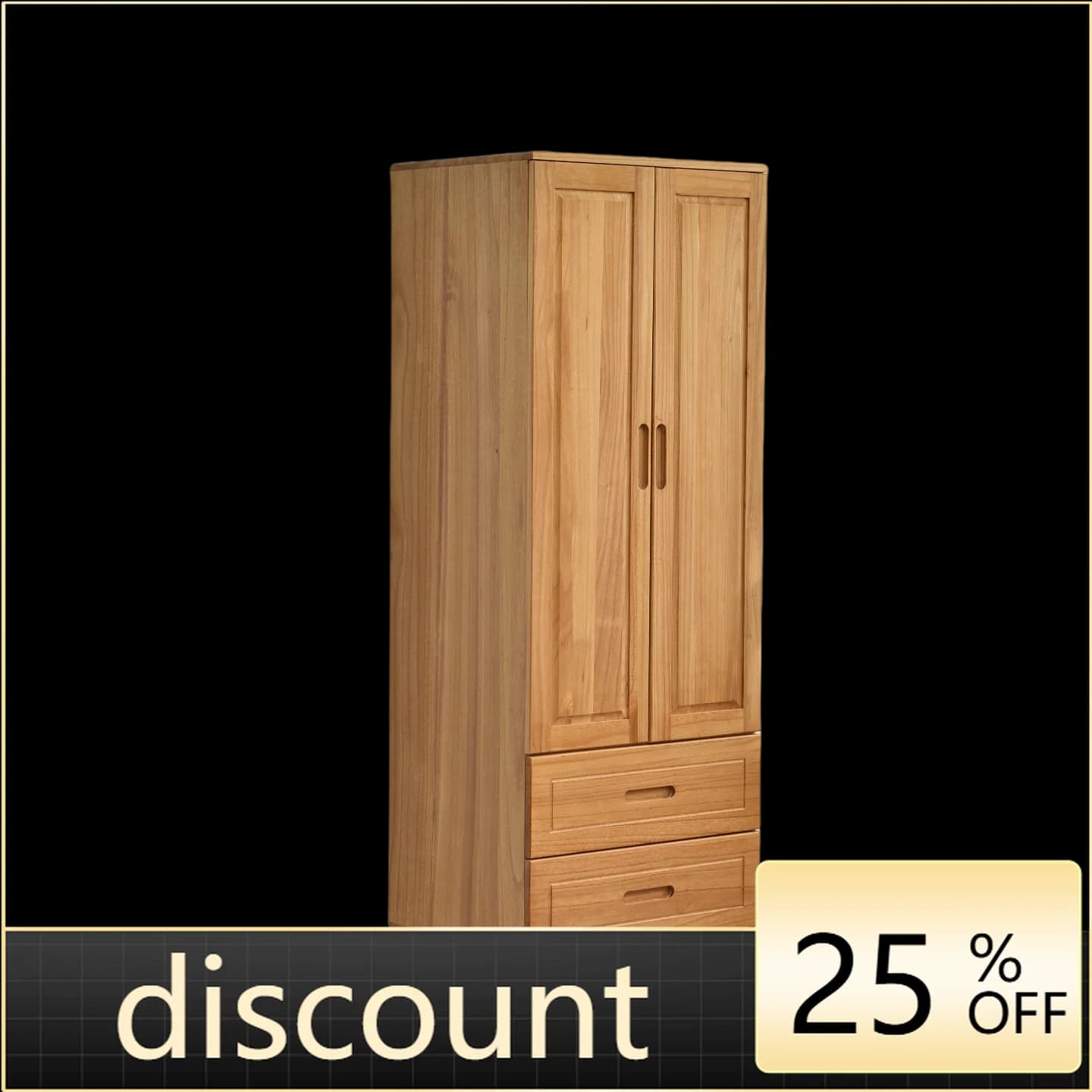 LMM all solid wood bedroom locker small apartment solid wood storage cabinet