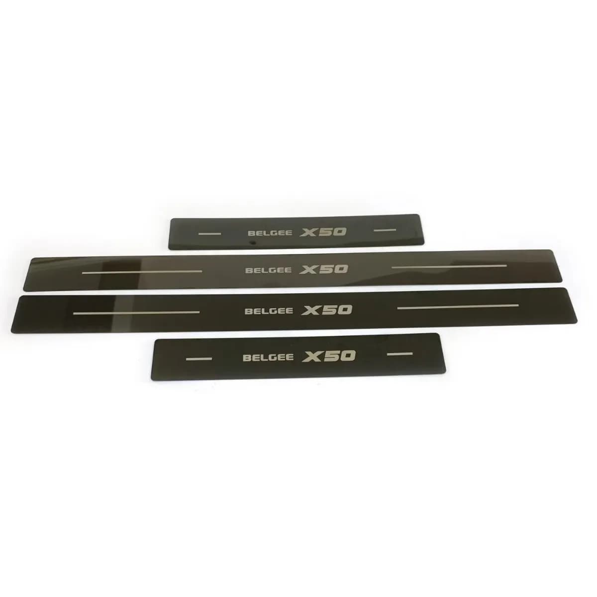 For Belgee X50 2023 2024 2025 2026 2027 Car Door Sill Plate 3D Stainless Steel Plastic Sticker Protection Interiors Styling Auto