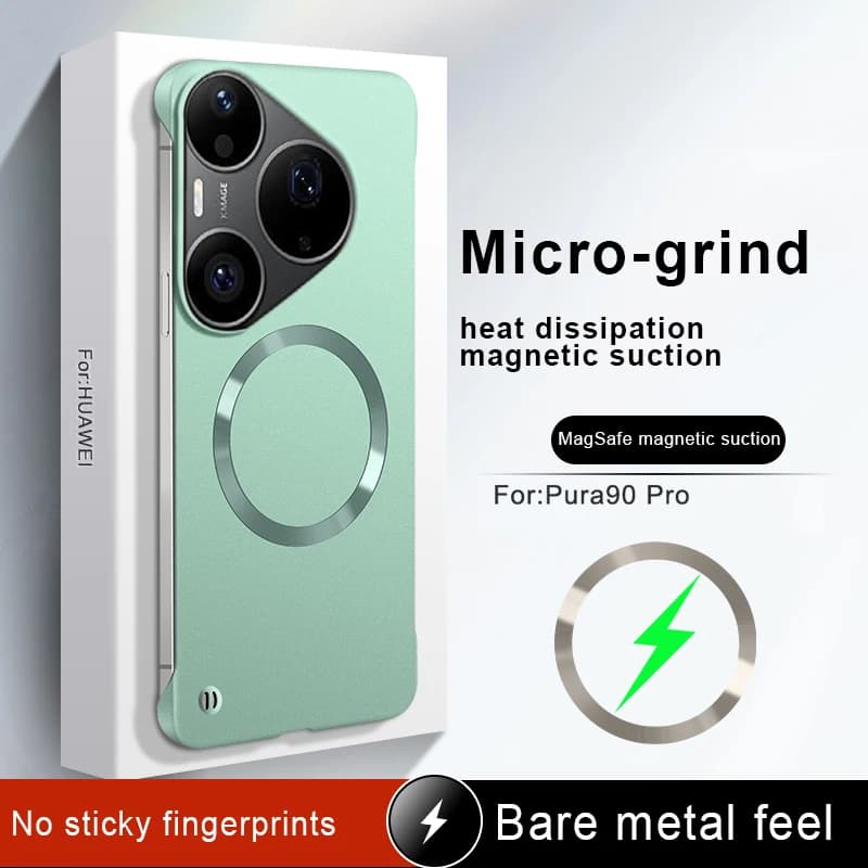Magnetic Thin Fashion Phone Case for Huawei Pura 90 80 70 P60 P50 P40 Pro Max Plus Pro+ Ultra P50E Hard PC Borderless Back Cover