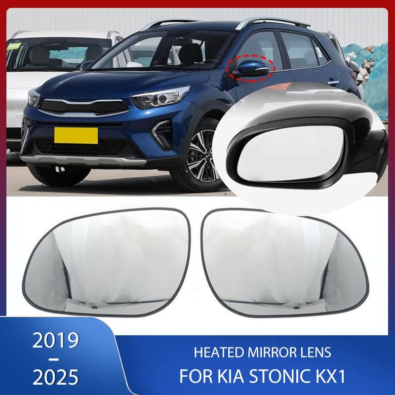 Side Rearview Mirror Glass Reflective Lens Heated With Heating For Kia Stonic KX1 2019 2020 2021 2022 2023 2024 2025