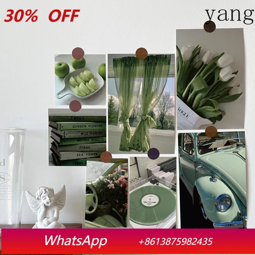 CX 15 ins wind new green summer card indoor bedroom wall decoration