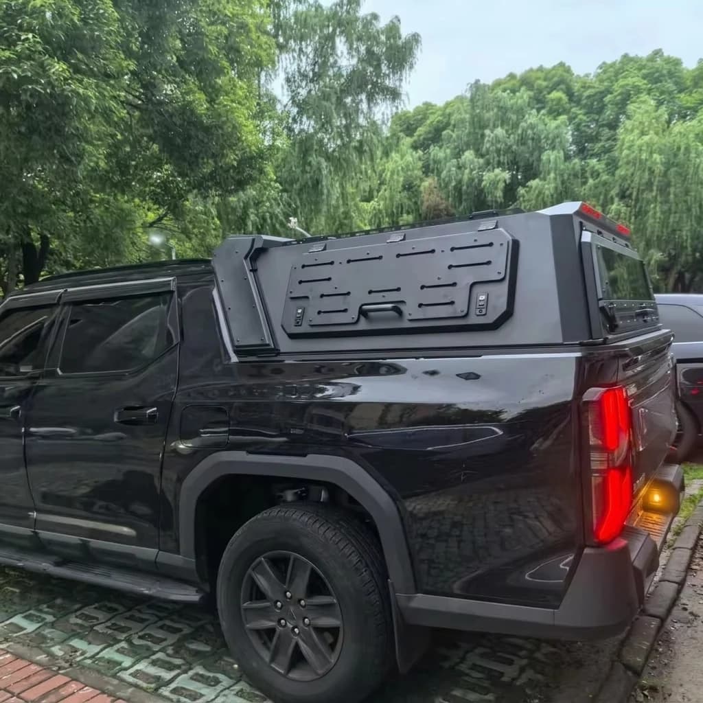 Heavy Duty Aluminum Pickup Truck Canopy for SAIC Maxus Interstellar X Off-road Truck Bed Topper Camper Shell with Side Doors