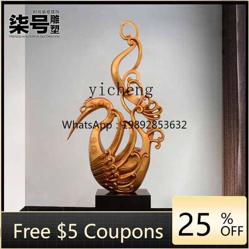 EE Floor Sculpture Ornament New Chinese Decoration Phoenix Large Crafts