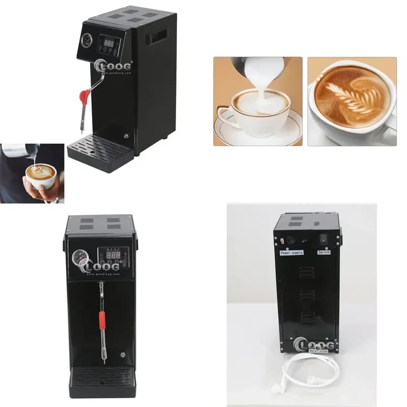Commercial Stainless Steel Electric Milk Foaming Machine Hot Water Boiler Milk Steamer Frother for Cafe & Coffee Shop