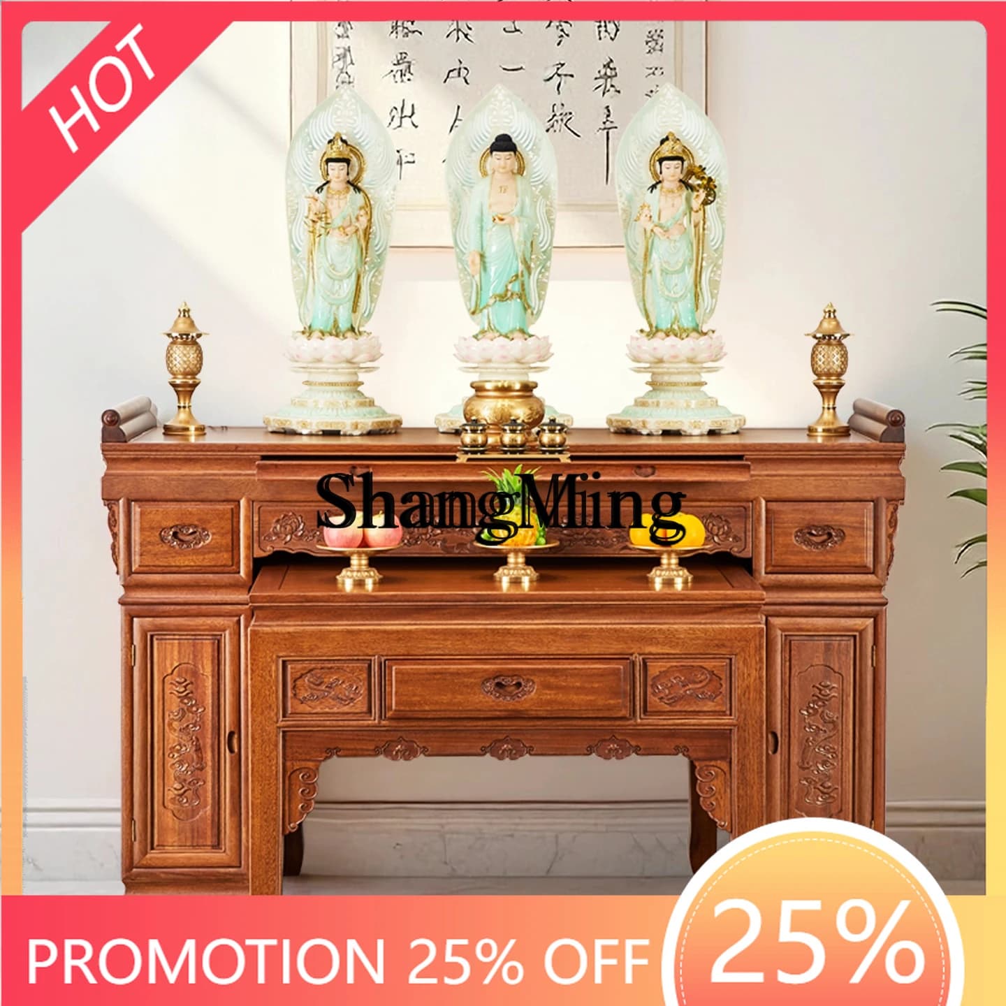 FG good-looking  household offering table Shentai household Zhongtang incense table rural solid wood Buddhist table offering