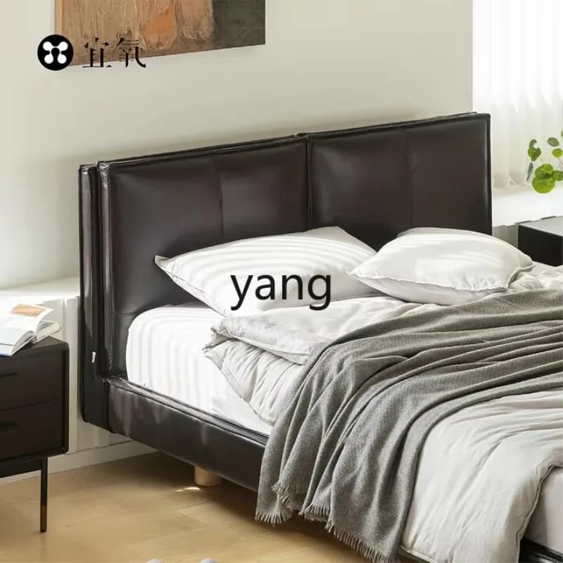 LMM solid wood row skeleton, light luxury suspension bed non-black retro French bed