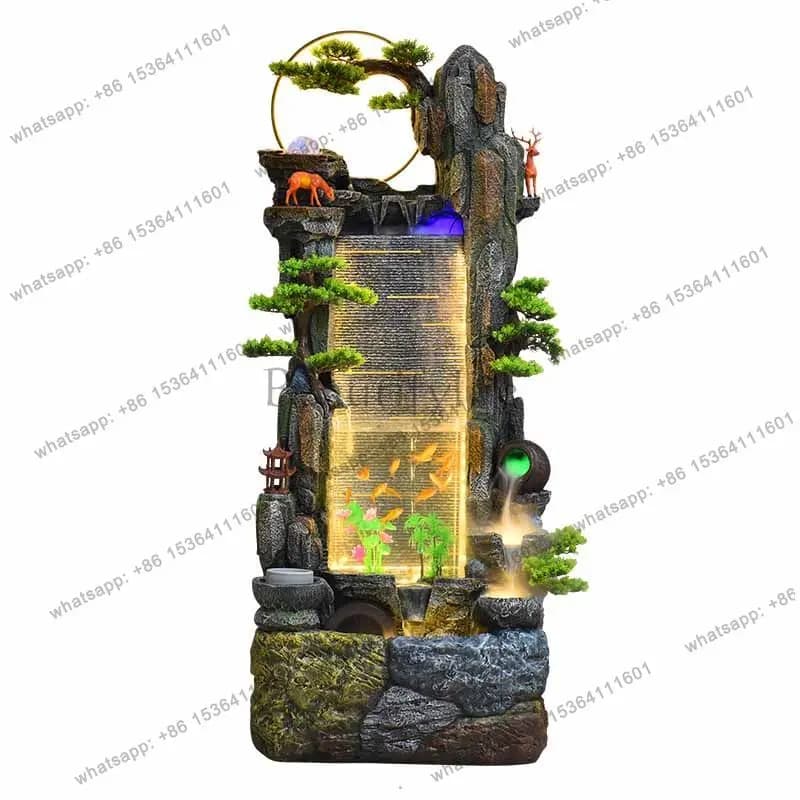 Rockery flowing water fountain water view living room balcony office courtyard ornament