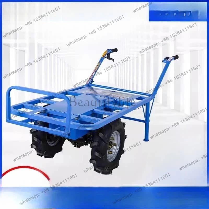 two-wheel electric agricultural two-wheel hill climbing hand push mountain orchard transportation trolley
